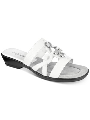 

Женские сандалии EASY STREET белого цвета с фурнитурой на Vamp Torrid Slip On Sandals, Белый, TORRID