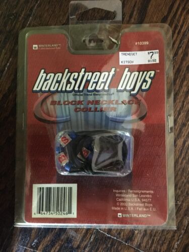 New vintage 2000 Backstreet Boys BSB Necklace Bead block Winterland 