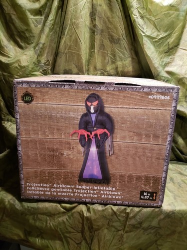 16 FT COLOSSAL GRIM REAPER Airblown Lighted Yard Inflatable HALLOWEEN NEW