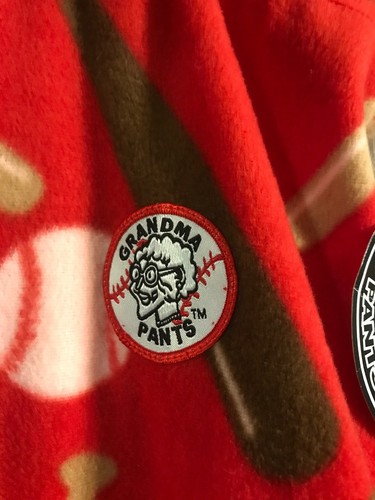 Grandma Pants Red Baseball-Themed Lounge/Sleep Pants Unisex Size M NWT