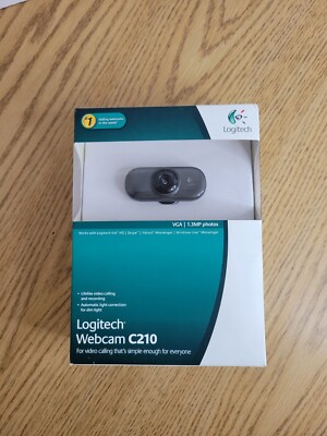 Logitech C210 V-U0019 Webcam Microphone 1.3MP 640x480 Video Capture Camera USB 2
