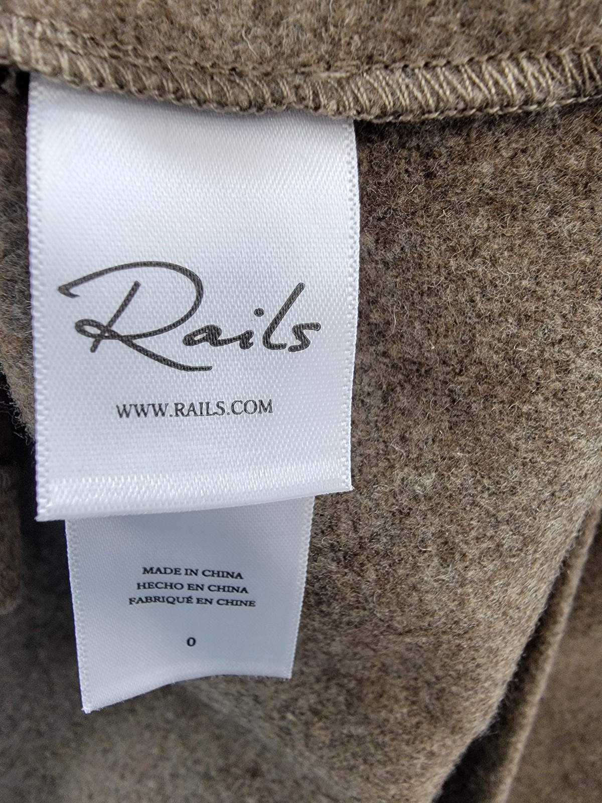 Rails Carolina Wool Blend Skirt Women's 0 Hazelnut Zip/Hook & Bar Closure~ - Picture 13 of 18