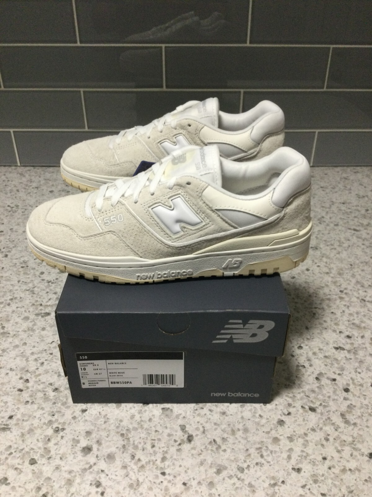 さかうさ様 New Balance 550 - Macadamia (White/Beige) - Size 10 W / 8.5