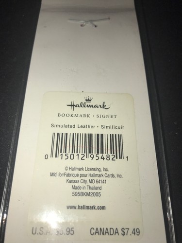 Hallmark Pink Leather Book Mark Signet NWT Housework is Cutting Into My Reading