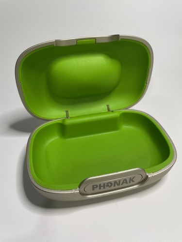Phonak PartnerMic With Charging Cable, hardcase, lanyard, plug soft case