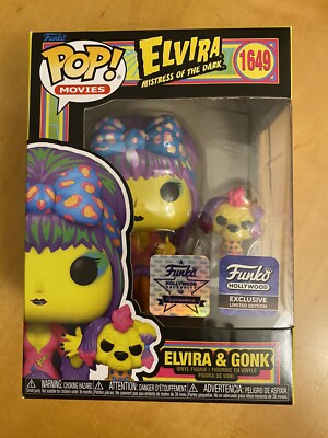 Funko Pop! Elvira & Gonk Blacklight Funko Hollywood Exclusive 