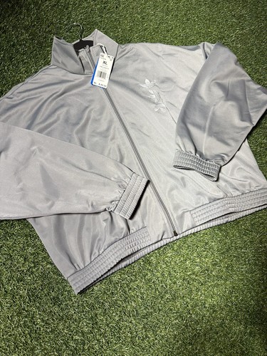 Adidas Womens Jacket Size XL - SILVER Big Adidas Logo On