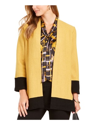 

Женский желтый открытый кардиган с длинным рукавом KASPER Wear To Work Top