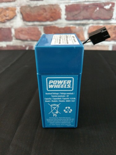 Fisher Price 6 Volt, 4 Ah Blue Power Wheels Battery [SLA-6V4-POW] Tested Working