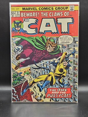 BEWARE THE CLAWS OF THE CAT #2 The Owl and The Pussy Cat Marvel 1973