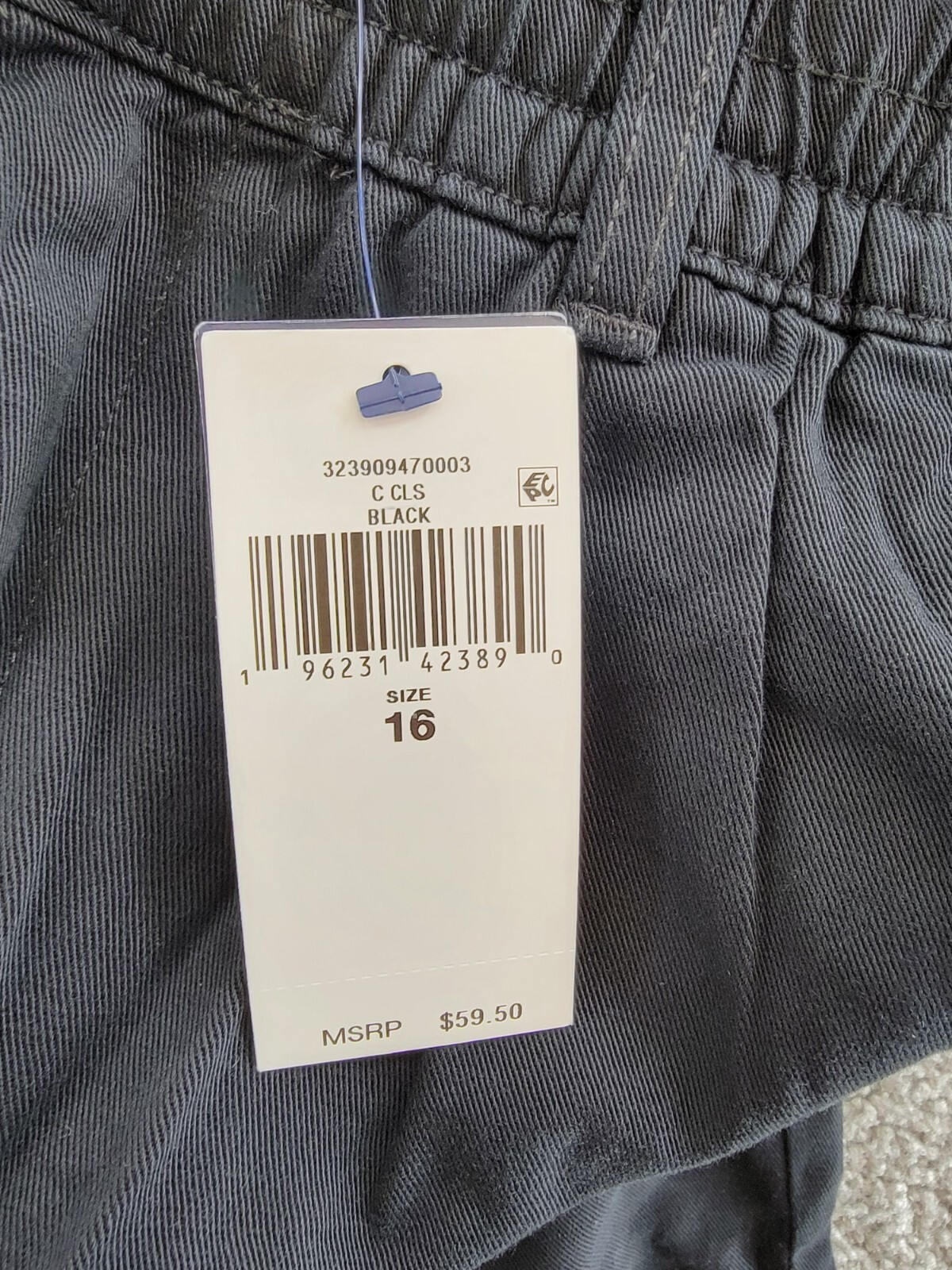 Polo Ralph Lauren Chino Drawstring Pants Big Boys 16 Polo Black Button Closure - Picture 20 of 20
