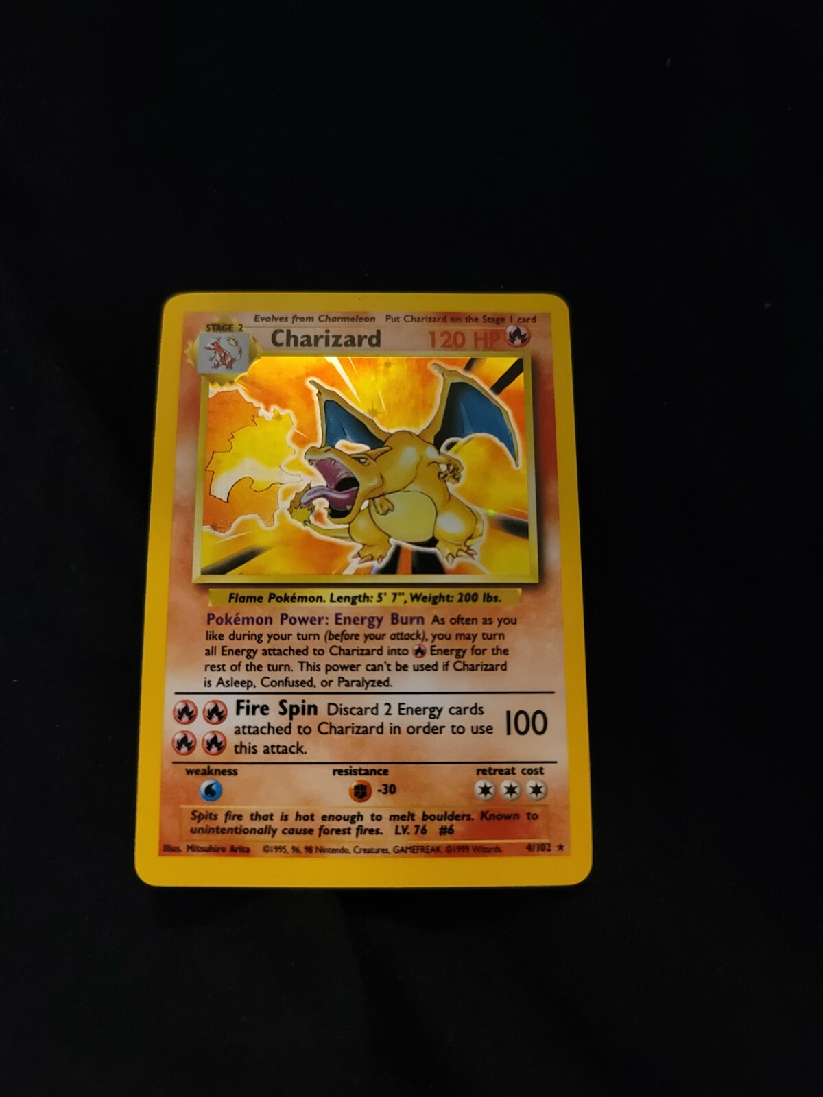 Pokemon Tcg Wotc card English Base Shadow Charizard HOLO 4 Pokemon Tcg Wotc card English Base Shadow Charizard HOLO 4