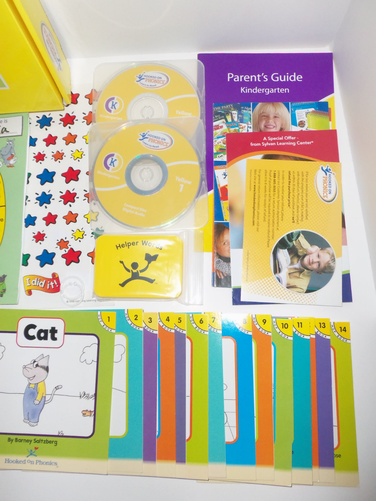 Hooked on Phonics Kindergarten Learn to Read Kit w Books CDs Workbook & MORE!