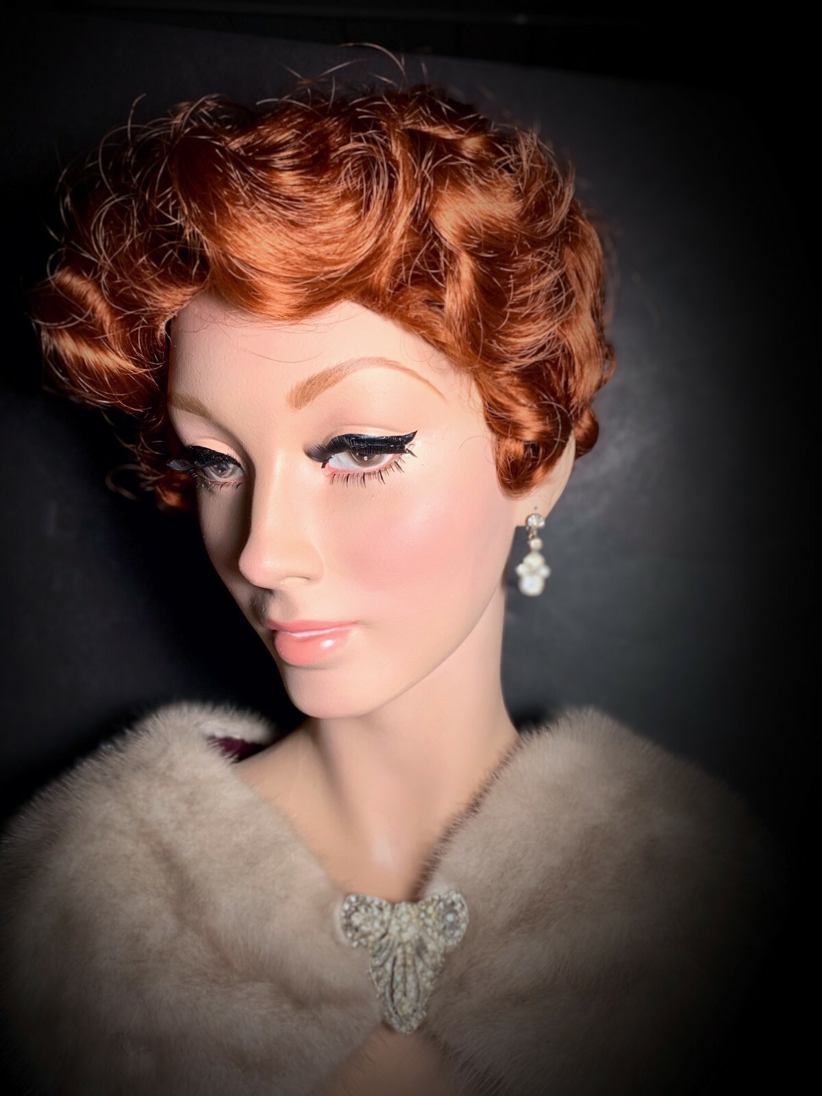 Vintage 50s Mannequin Female Head Antique Display Torso Oddity Art Beauty Decor