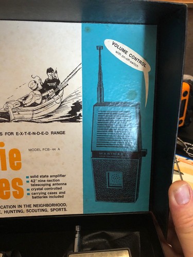 VINTAGE FANON MARINER 4 HAND HELD Walkie Talkies FCB-4A ORIGINAL BOX TT1