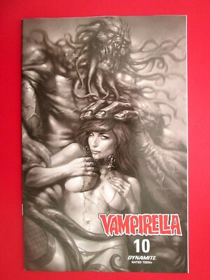 VAMPIRELLA #10 (NM) LUCIO PARRILLO B&W variant LTD 1:10 Dynamite 2020 RARE