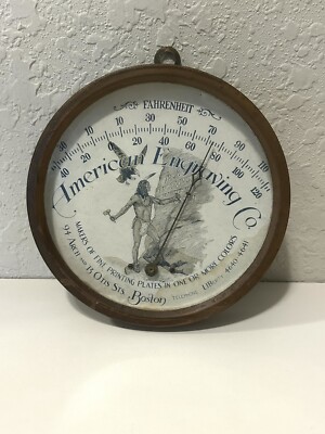 Vintage American Engraving Co. Advertising Wall Thermometer 6''