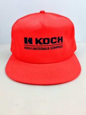 Vintage K Products USA MADE Koch Materials Inc Trucker Hat Snapback Dad Cap