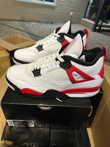 Jordan 4 Retro Low Red Cement new in hand ready to ship 100
