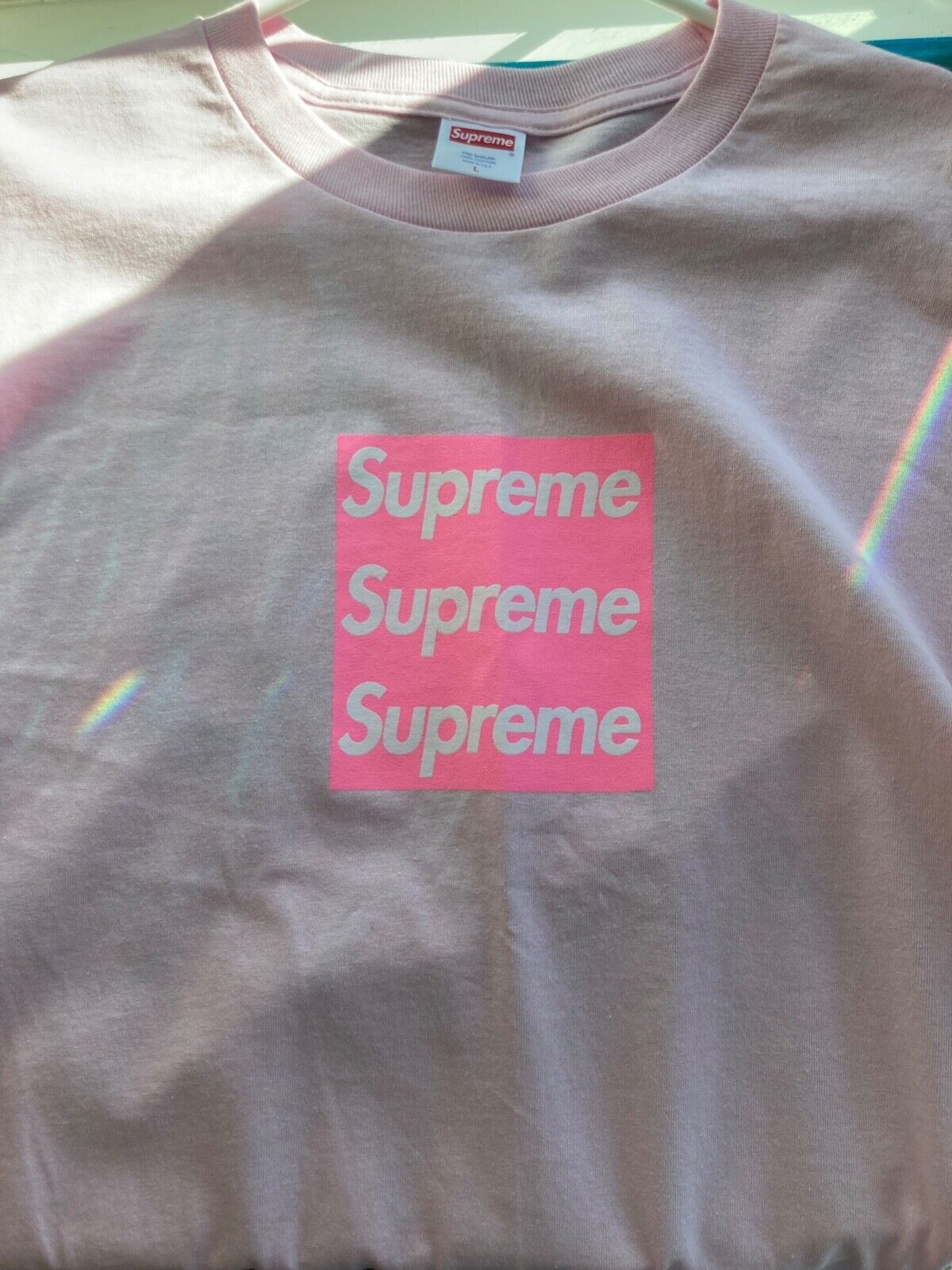 Asspizza X Supreme triple box logo long sleeve (Pink) | eBay Asspizza X Supreme triple box logo long sleeve (Pink) | eBay