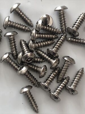 25 pcs #10 X 5/8'' Sheet Metal Screws Button Security Hex Pin Stainless 