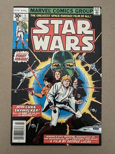 洋書 Star Wars No.1 (1977) Marvel Comics Star Wars #1 First Printing Original 1977 Marvel Comic Book