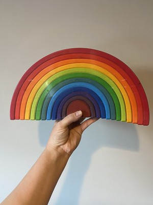 Grimm's Waldorf 12 piece Large Rainbow - Wooden Authentic