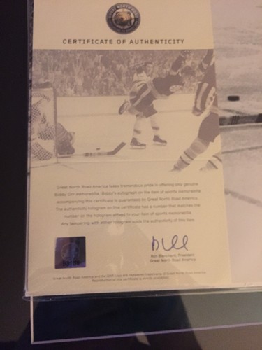 BOBBY ORR AUTOGRAPHED 100% AUTHENTIC SIGNED 16X20 PHOTO GREAT NORTH ROAD COA