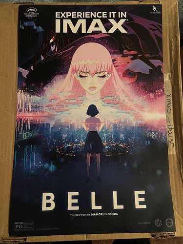 RARE Belle IMAX 12x18 AMC Movie Theater Mini Poster Anime
