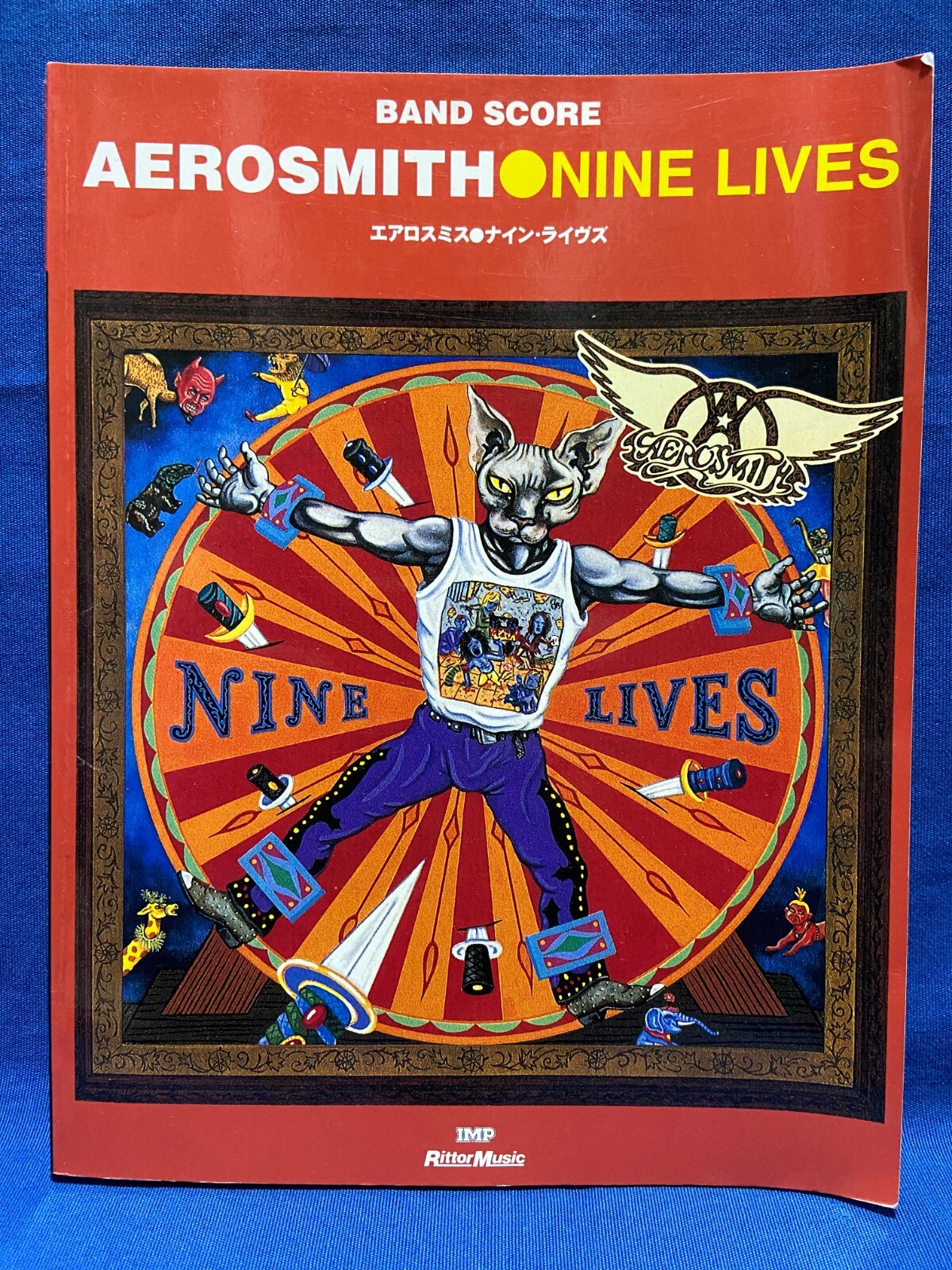 送料込み AEROSMITH ツアーパンフ NINE LIVES Aerosmith Nine Lives Tour '98 - Two Flyers Japanese Promo