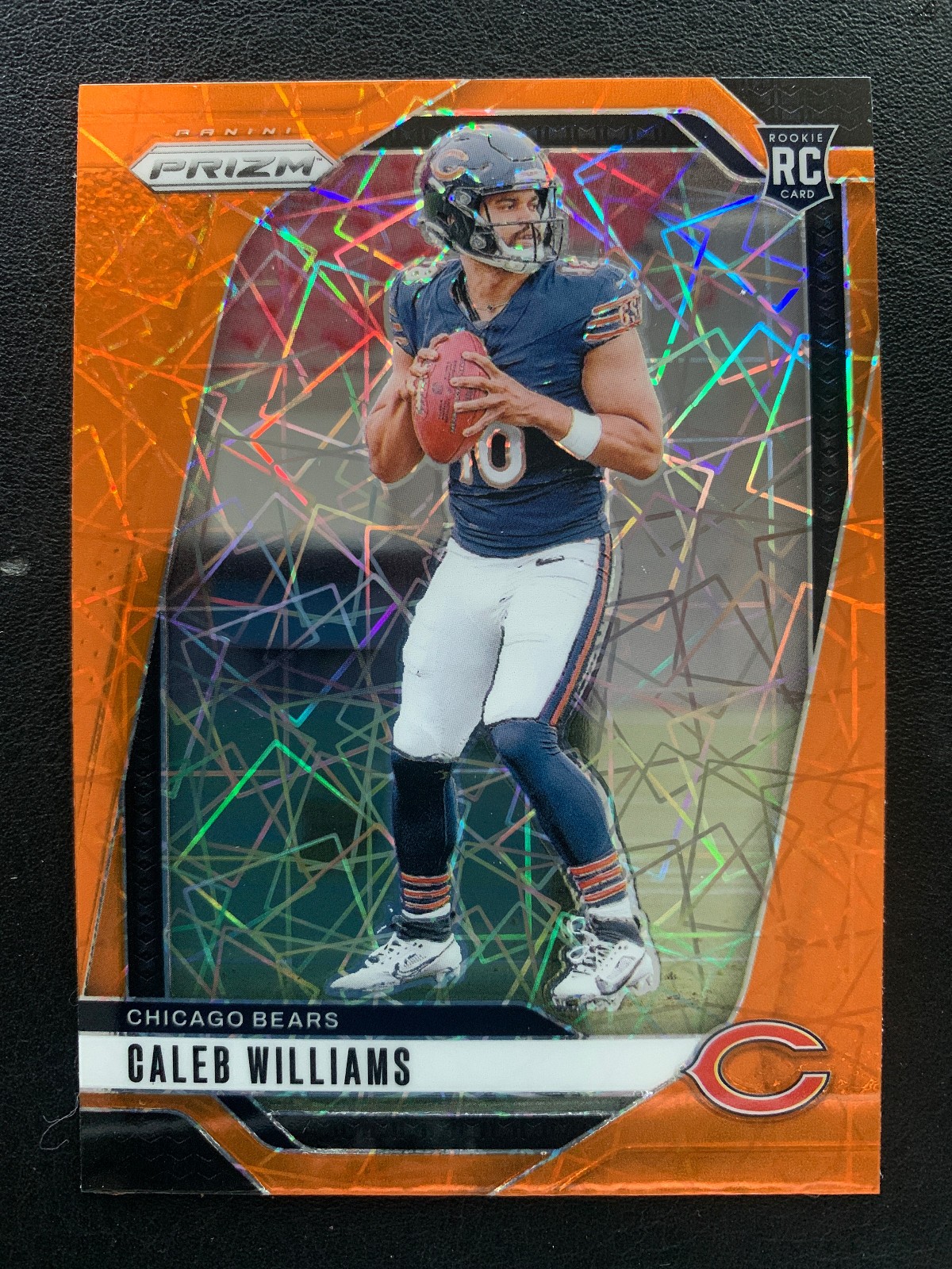 2024 Panini Prizm Orange Lazer #301 Caleb Williams RC Rookie Color Match