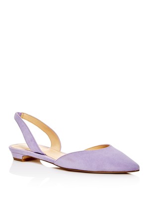 

Женские фиолетовые кожаные туфли-слипоны Dorsay Tevelyn Toe IVANKA TRUMP 6,5 м, Фиолетовый, ITTEVELYN