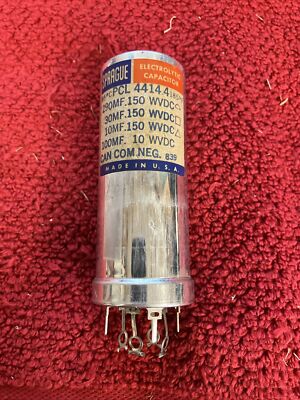 PCL-4414.4 SPRAGUE CAPACITOR PRINT-LOK@LYTIC 290-30-10-100MF 150-150-150-10 WVDC