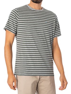 

Мужская футболка в полоску Barbour Ponte, серая, Grey, MTS1123GY52