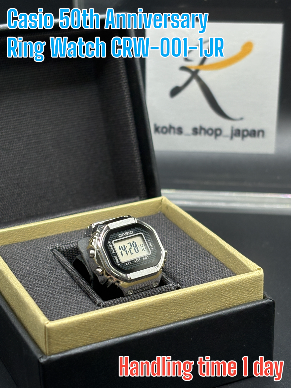Casio CRW-001-1JR 50th Anniversary Ring Watch NEW Handling Casio CRW-001-1JR 50th Anniversary Ring Watch NEW Handling