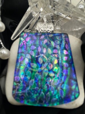 Handmade Dichroic Glass Pendant - LOVE THAT GLASS- Newest glass