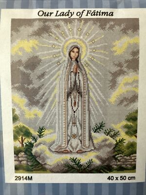 Printed needlepoint  tapestry Canvas Only Our Lady Of Fatima 40x50Cm Orchidea