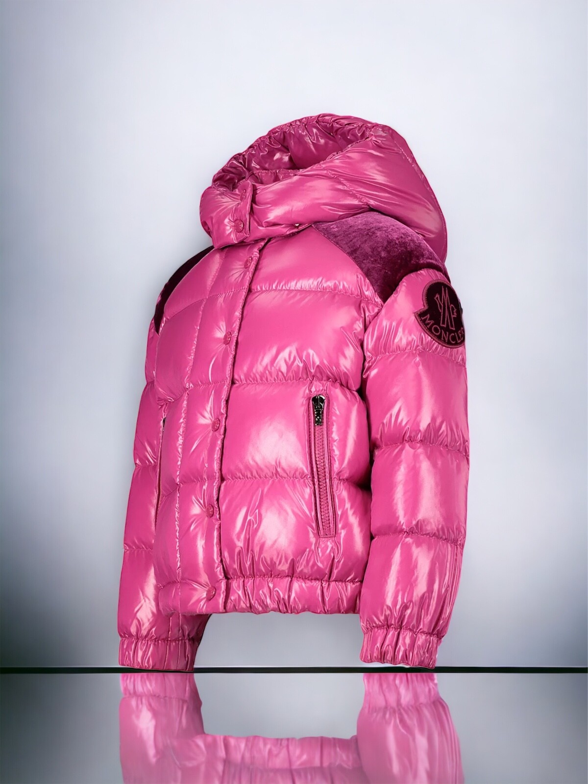 Moncler Enfant Authentic Down Jacket Chouette Fuchsia For Moncler Enfant Authentic Down Jacket Chouette Fuchsia For