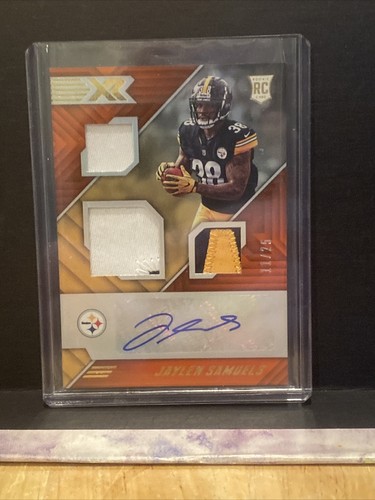 2018 Panini XR Jaylen Samuels Triple Jersey Patch Relic Auto