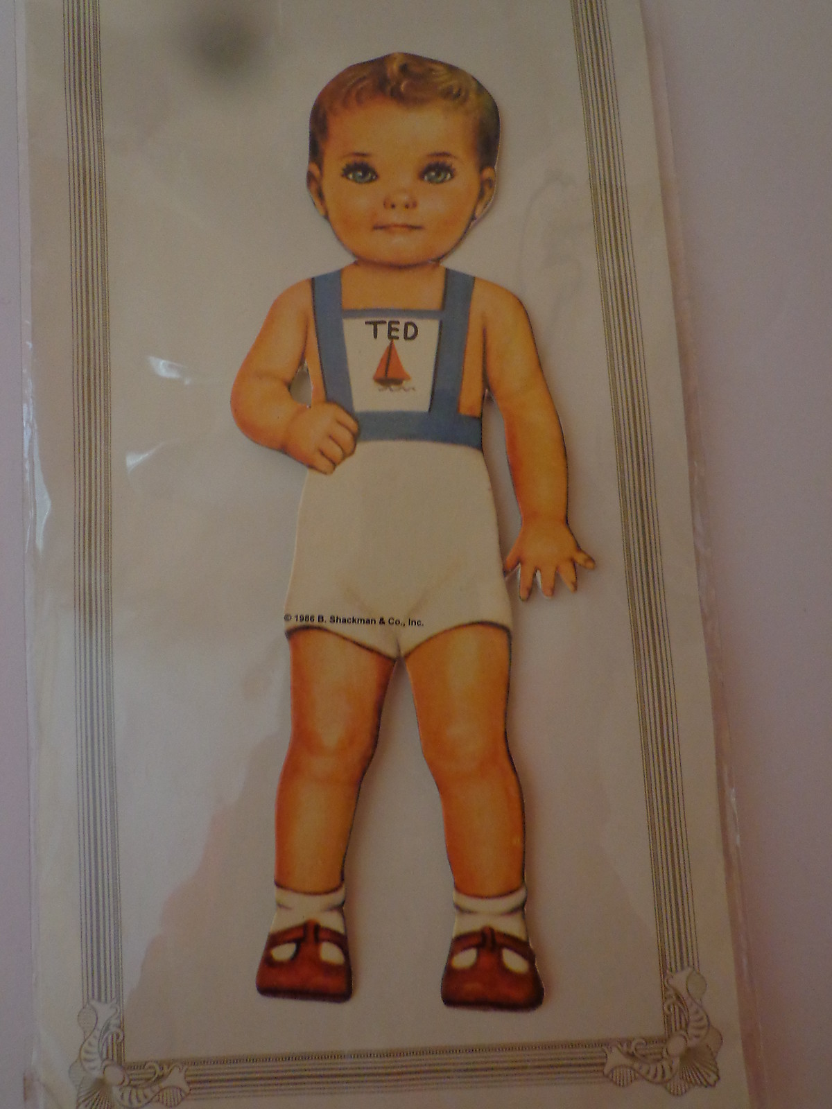 1986 B. Shackman Paper Boy Doll TED Queen Holden Reproduction Clothes & Hats