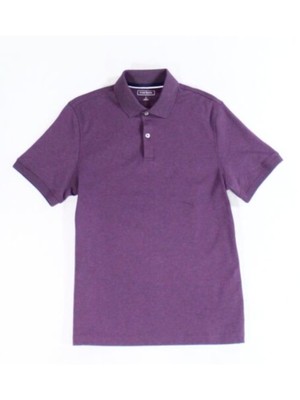 CLUBROOM Mens Purple Heather Classic Fit Stretch Polo XXL