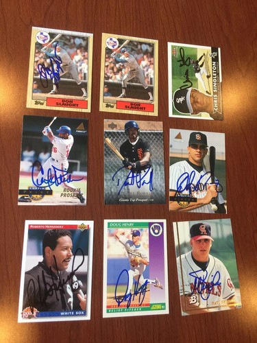 1987 Topps Don Slaught LOT Of 2 SIGNED CARDS autographed Texas Rangers