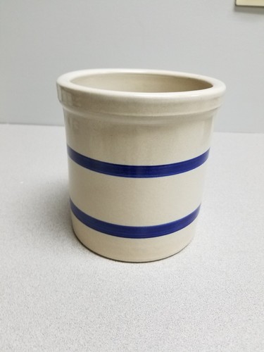 2 Qt Roseville Robinson Ransbottom Stoneware Pottery Crock+