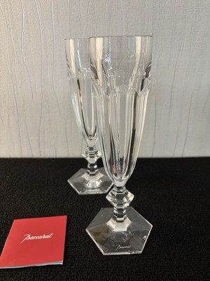 2 flûtes à champagne GM modèle Harcourt en cristal de Baccarat (prix à la pièce)