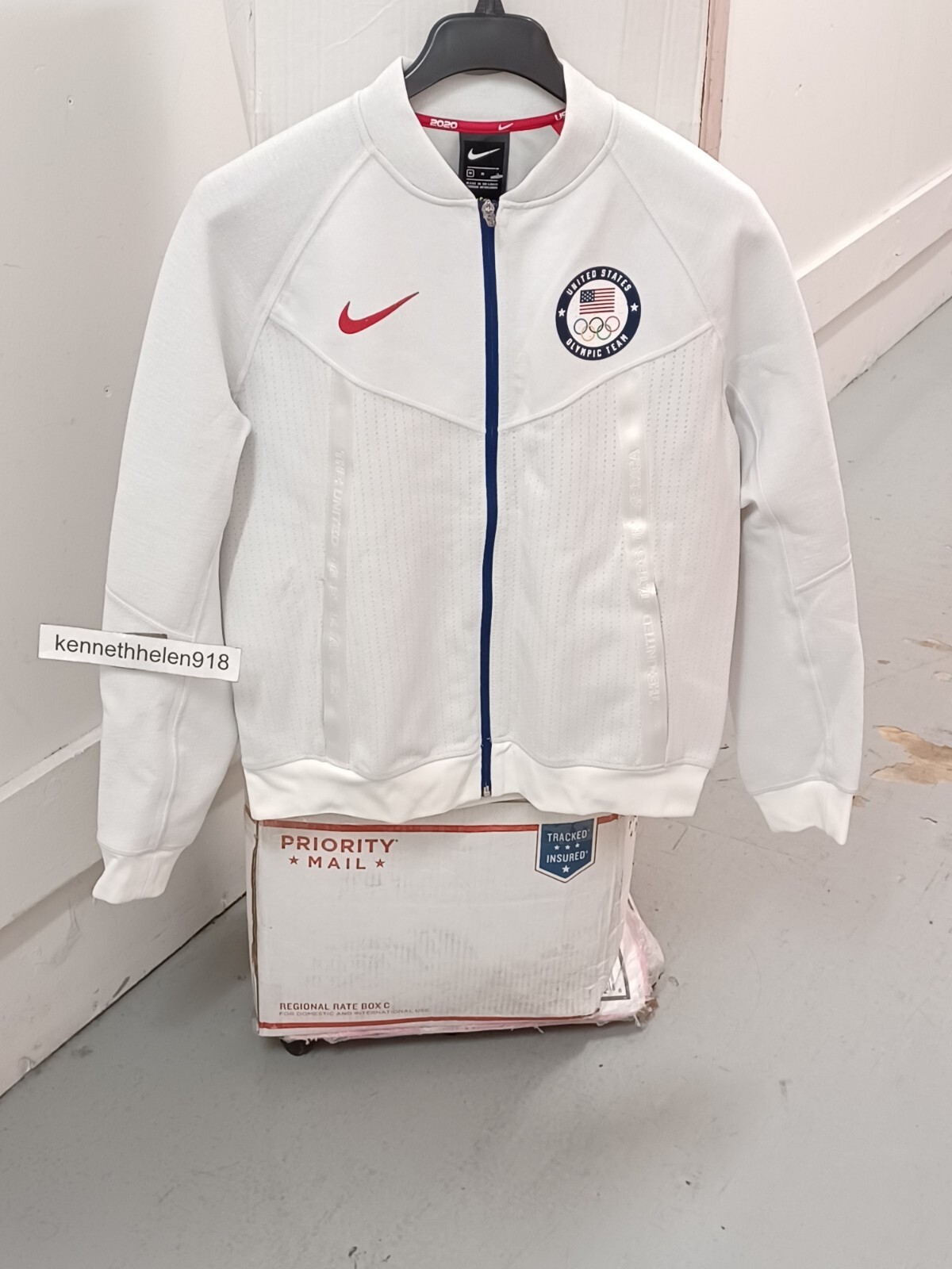 NIKE TEAM USA 2020 SUMMER OLYMPICS MEDIA DAY FILL ZIP JACKET