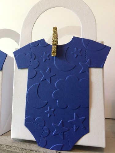 12 Twinkle Twinkle Little Star Baby Shower Thank You Favor Boxes Blue & Gold