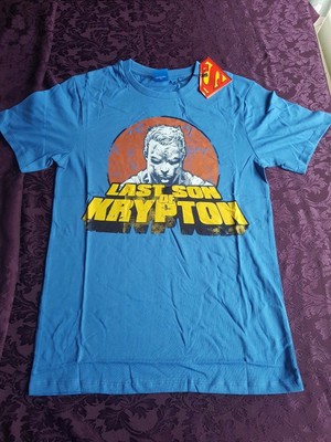 Superman Last Son Of Krypton Blue T-shirt - UK Seller