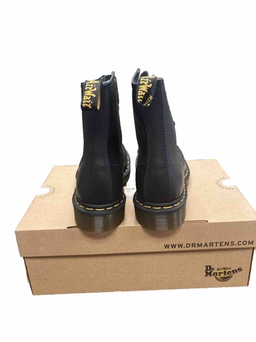 Size 7 Dr. Martens Women's boots 1460w | Eight-Eye Lace-up | Black Nappa Leather