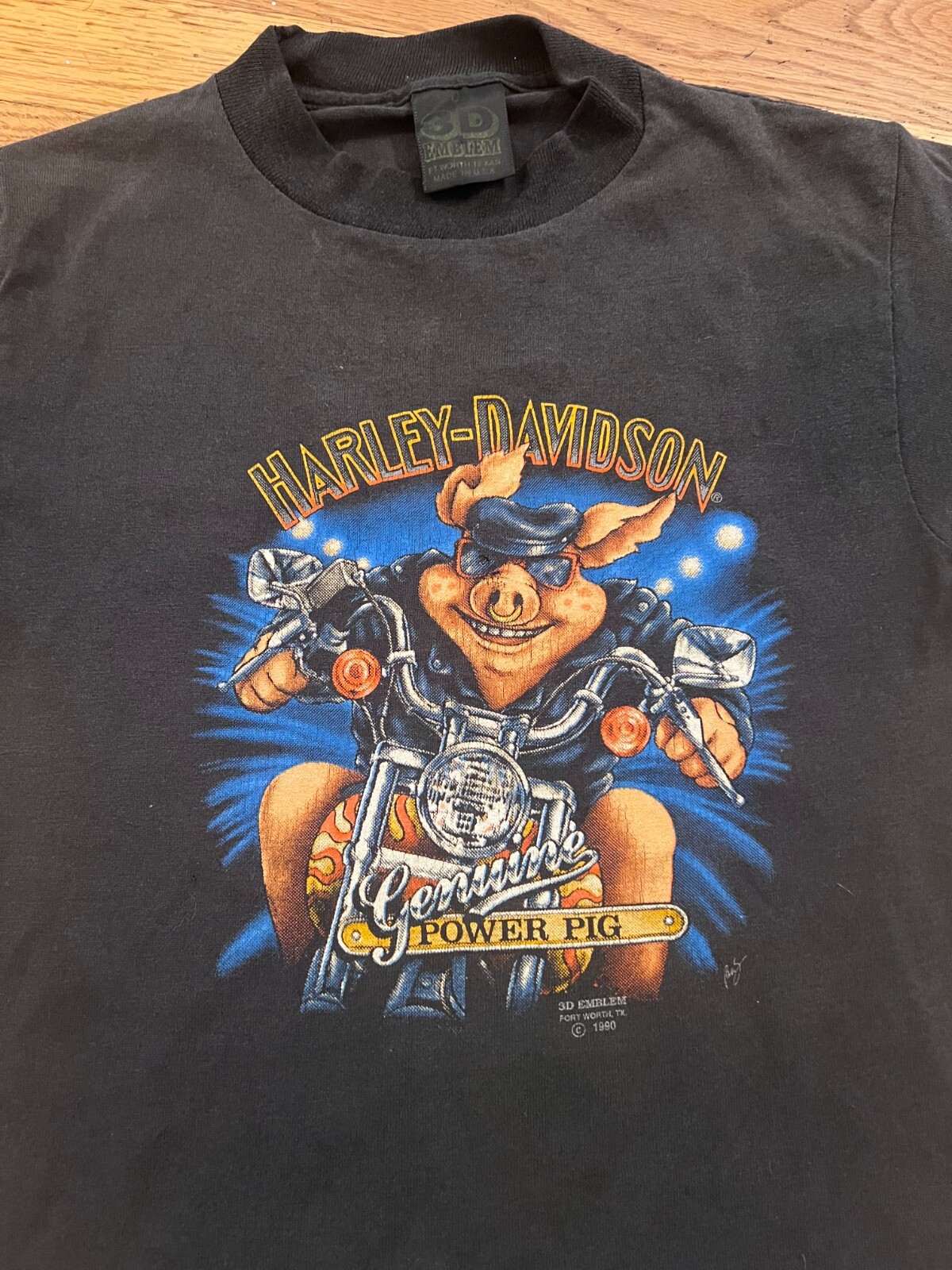 VTG 1989 3D Emblem Harley Davidson Hog Genuine Power Pig VTG 1989 3D Emblem Harley Davidson Hog Genuine Power Pig