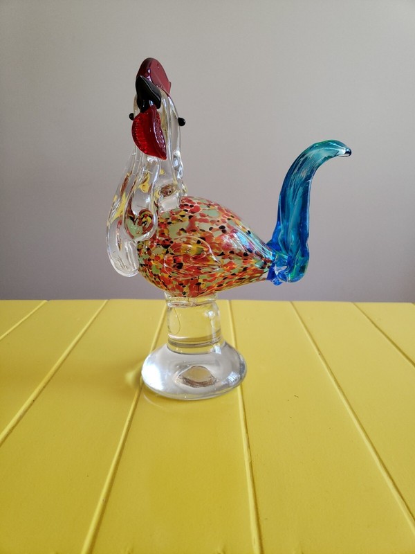Murano Glass Rooster Stunning Art Glass